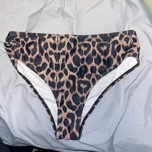 high waisted cheetah swim bottoms